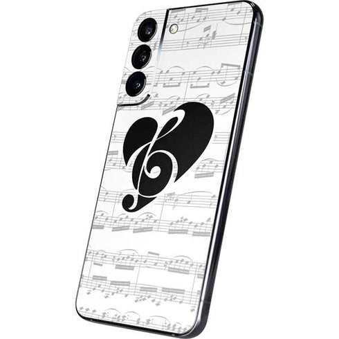BW Musical Notes Galaxy S22 Plus Skin