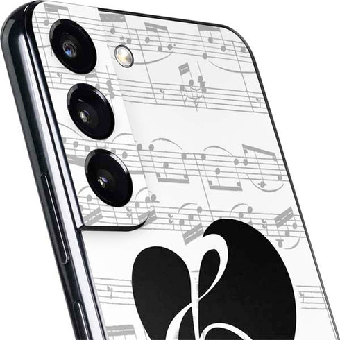 BW Musical Notes Galaxy S22 Plus Skin