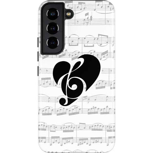 BW Musical Notes Galaxy S22 Pro Case
