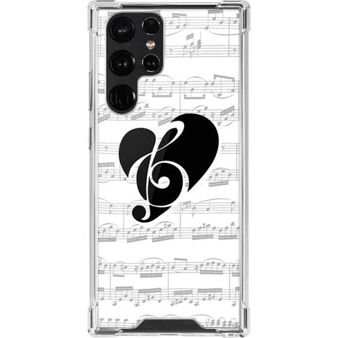 BW Musical Notes Galaxy S22 Ultra Clear Case