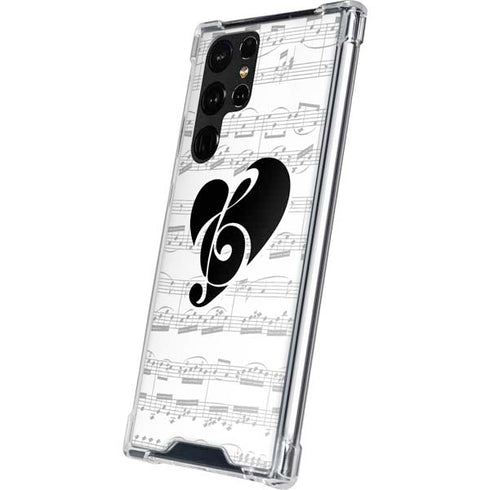 BW Musical Notes Galaxy S22 Ultra Clear Case