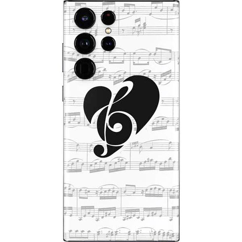 BW Musical Notes Galaxy S22 Ultra Skin