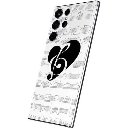 BW Musical Notes Galaxy S22 Ultra Skin