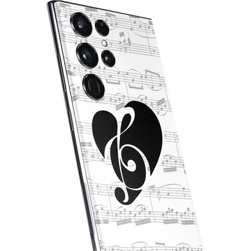 BW Musical Notes Galaxy S22 Ultra Skin