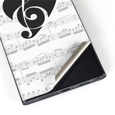 BW Musical Notes Galaxy S22 Ultra Skin