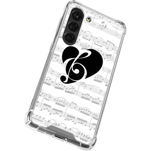 BW Musical Notes Galaxy S23 Clear Case