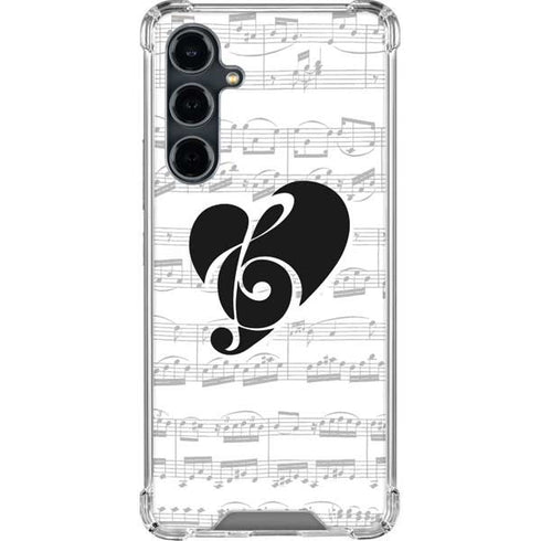 BW Musical Notes Galaxy S23 FE Clear Case