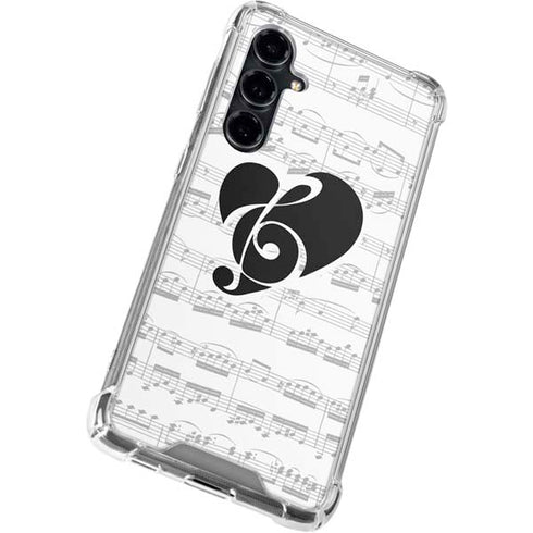BW Musical Notes Galaxy S23 FE Clear Case