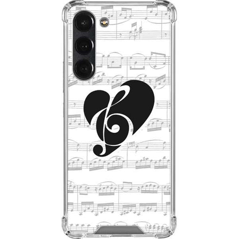 BW Musical Notes Galaxy S23 Plus Clear Case
