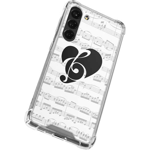 BW Musical Notes Galaxy S23 Plus Clear Case