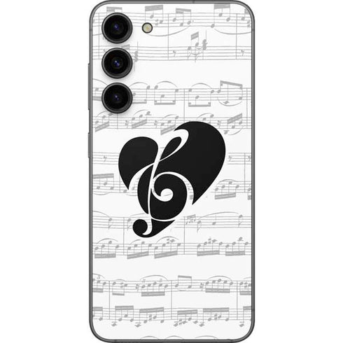 BW Musical Notes Galaxy S23 Plus Skin