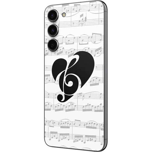 BW Musical Notes Galaxy S23 Plus Skin