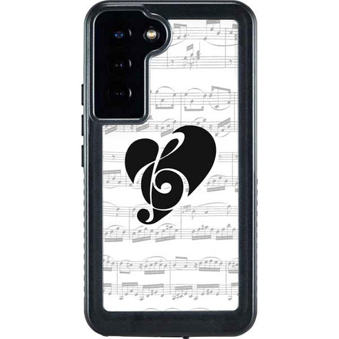 BW Musical Notes Galaxy S23 Plus Waterproof Case