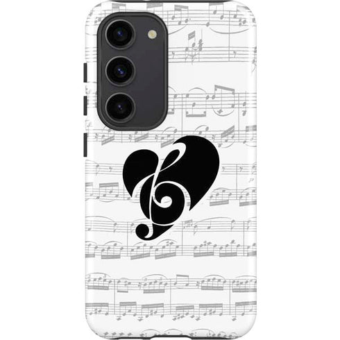 BW Musical Notes Galaxy S23 Pro Case