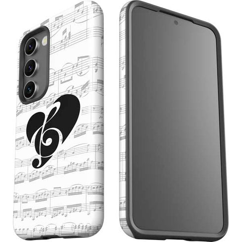 BW Musical Notes Galaxy S23 Pro Case