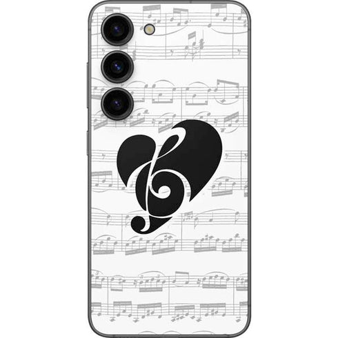 BW Musical Notes Galaxy S23 Skin