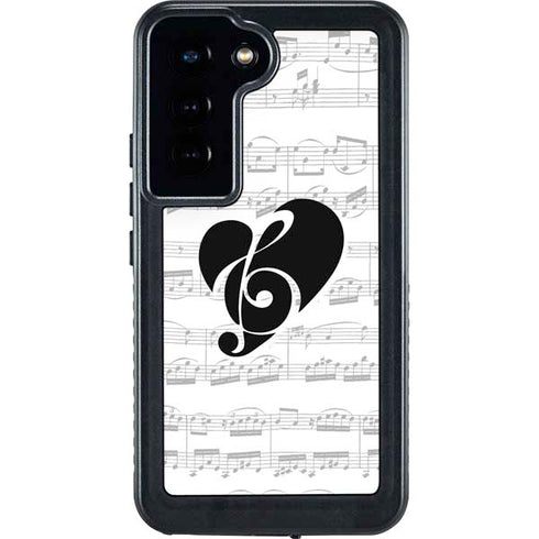 BW Musical Notes Galaxy S23 Waterproof Case