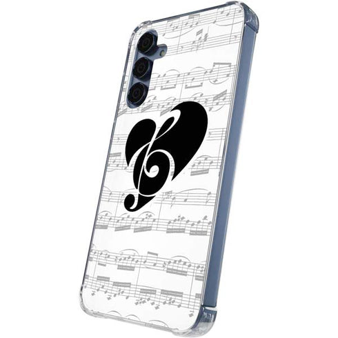 BW Musical Notes Galaxy S24 Clear Case