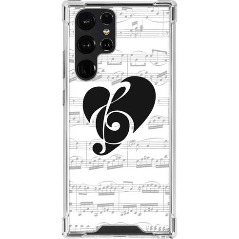 BW Musical Notes Galaxy S24 Ultra Clear Case