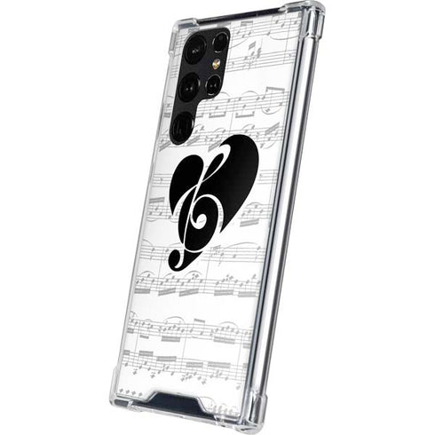 BW Musical Notes Galaxy S24 Ultra Clear Case