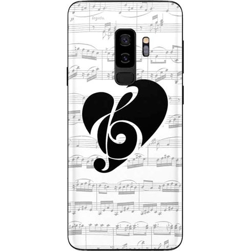 BW Musical Notes Galaxy S9 Plus Skin