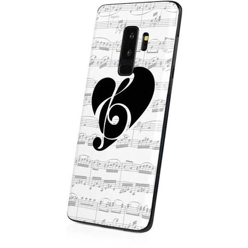 BW Musical Notes Galaxy S9 Plus Skin