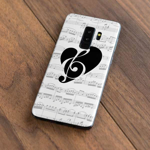 BW Musical Notes Galaxy S9 Plus Skin