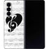 BW Musical Notes Galaxy Z Fold4 5G Skin