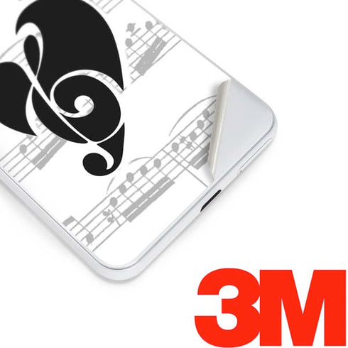 BW Musical Notes Google Pixel 3 Skin