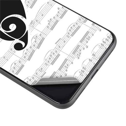 BW Musical Notes Google Pixel 4 XL Skin