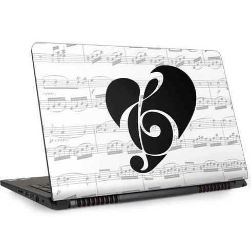 BW Musical Notes Dell Inspiron Skin