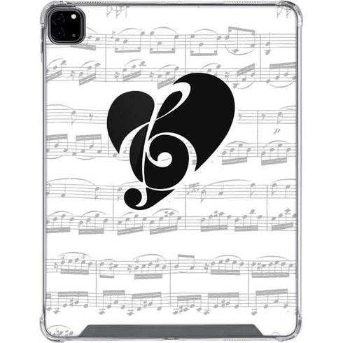BW Musical Notes iPad Pro 12.9in (2020) Clear Case