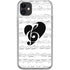 BW Musical Notes iPhone 11 Clear Case