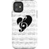 BW Musical Notes iPhone 11 Impact Case