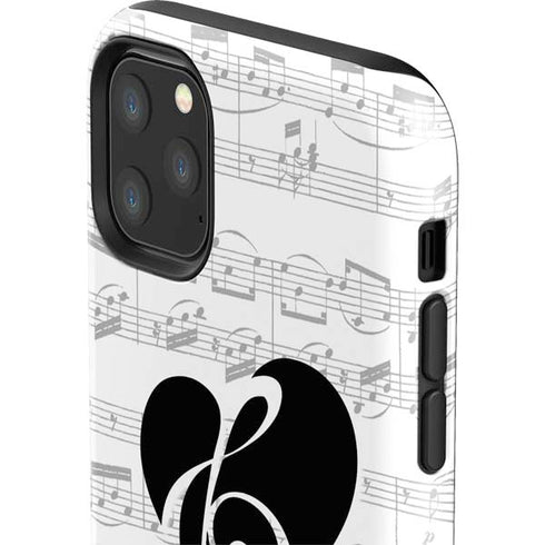 BW Musical Notes iPhone 11 Pro Max Impact Case