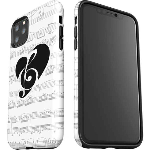 BW Musical Notes iPhone 11 Pro Max Impact Case