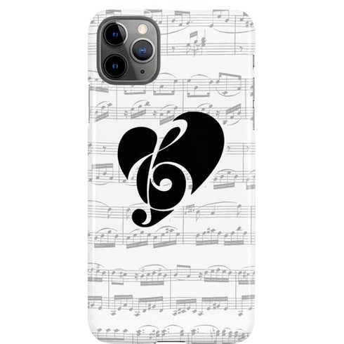 BW Musical Notes iPhone 11 Pro Max Lite Case