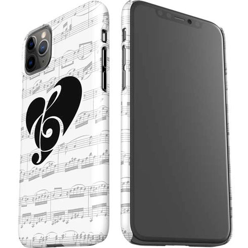 BW Musical Notes iPhone 11 Pro Max Lite Case