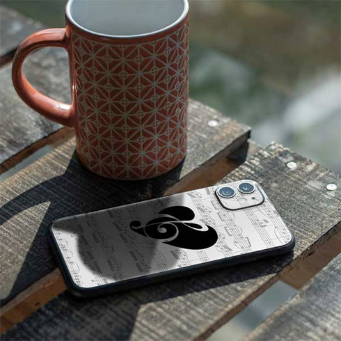 BW Musical Notes iPhone 11 Skin