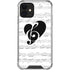 BW Musical Notes iPhone 12 Clear Case
