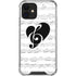 BW Musical Notes iPhone 12 Mini Clear Case