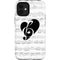 BW Musical Notes iPhone 12 Mini Impact Case