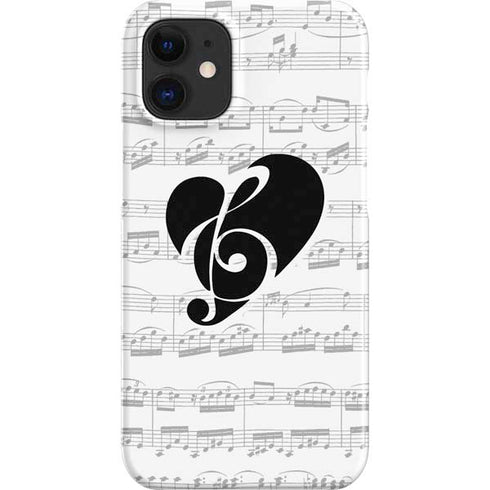 BW Musical Notes iPhone 12 Mini Lite Case