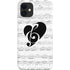 BW Musical Notes iPhone 12 Mini Lite Case