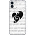 BW Musical Notes iPhone 12 Mini Skin