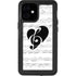 BW Musical Notes iPhone 12 Mini Waterproof Case