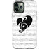 BW Musical Notes iPhone 12 Pro Impact Case