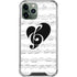 BW Musical Notes iPhone 12 Pro Max Clear Case