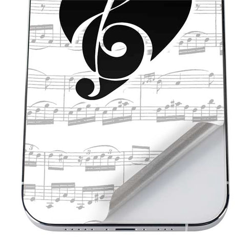 BW Musical Notes iPhone 12 Pro Max Skin