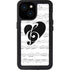 BW Musical Notes iPhone 13 Mini Waterproof Case